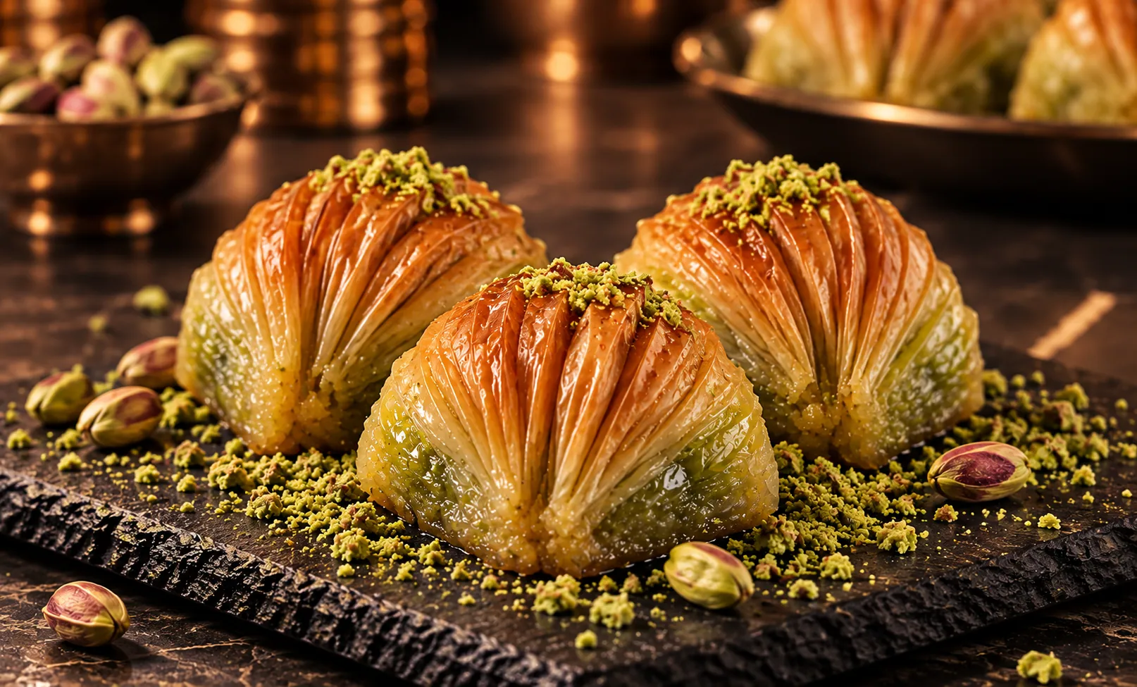 Söğütlü Gross fıstıklı midye baklava